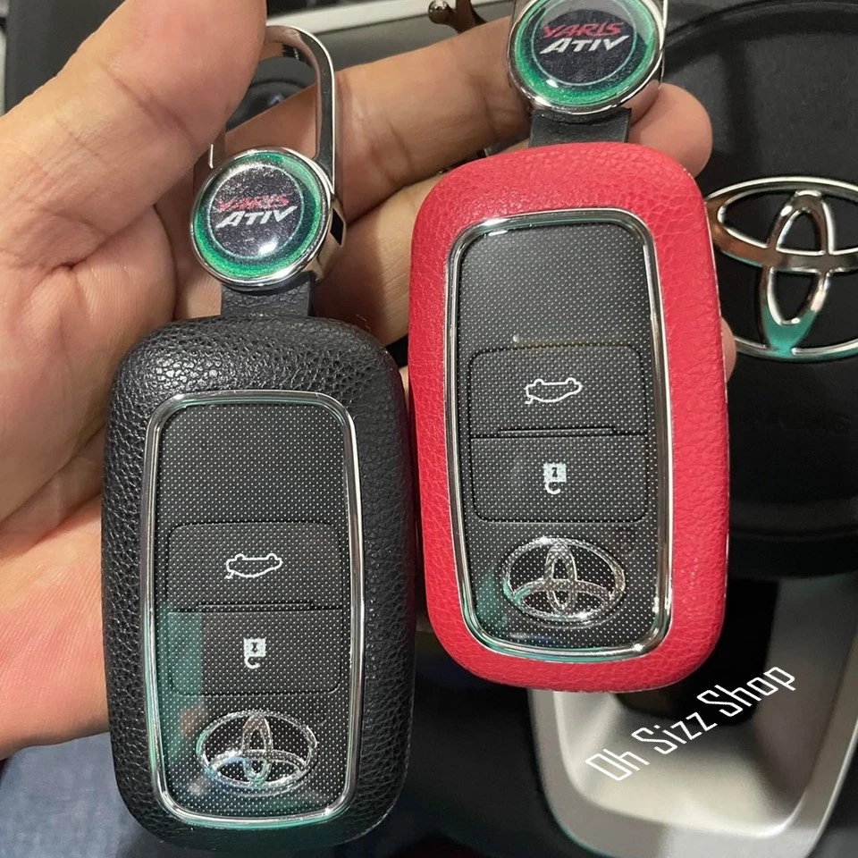 เคสรีโมทรถ Toyota Yaris ATIV HEV premium 2026 Yaris Cross เคสหุ้มหนัง สามารถดึงกุญแจในรีโมทได้ กันรอยใสปุ่มกด ใช้งานง่าย