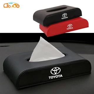 Gtioato PU หนังผู้ถือกระดาษทิชชูรถกล่องกระดาษทิชชูรถกล่องกระดาษทิชชูรถสําหรับ Toyota Vios Avanza Yaris Fortuner Corolla Cross Altis CHR Yaris ATIV Camry Innova Alphard