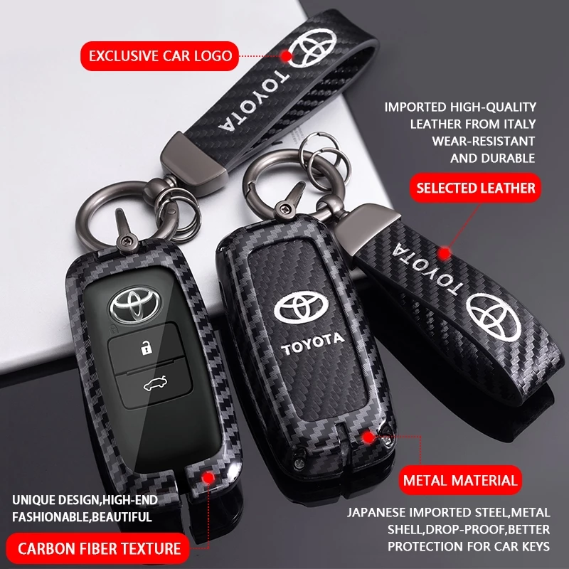 ปลอกกุญแจรถยนต์ Toyota Yaris Ative Cross New Yaris Ativ Sports โลหะ เคสรีโมตกุญแจรถยนต์ สําหรับ