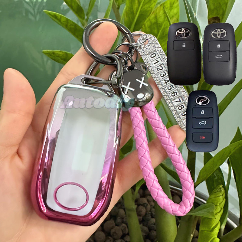 (Fit All Buttons )  2024 2023 2022 เคสกุญแจรถยนต์ Yaris Cross Yaris Ativ Sports โคนกุญแจรถยนต์ เคสกุญแจรถ ปลอกกุญแจ Toyota Yaris Ativ