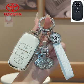 Tpu ฝาครอบกุญแจรถสําหรับ Toyota YARIS 2022-2023/Raize/Avanza/YARIS ativ 2022-2024/Vios/YARIS CROSS 2023-2024 Keyless Smart Entry key Toyota พวงกุญแจ