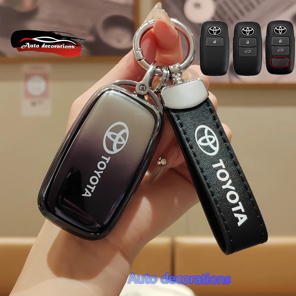 Toyota VELOZ/RAIZE/YARIS/Avanza/vios/YARIS CROSS ปลอกกุญแจ Toyota ซองกุญแจรถ พวงกุญแจไล่โทนสี