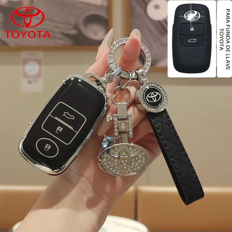 ฝาครอบกล่องกุญแจรถโตโยต้า เหมาะสําหรับ Toyota YARIS/raize/avanza/YARIS ativ/vios 2023(MY)/YARIS CROSS TPU ที่หุ้มพวงกุญแจรถ