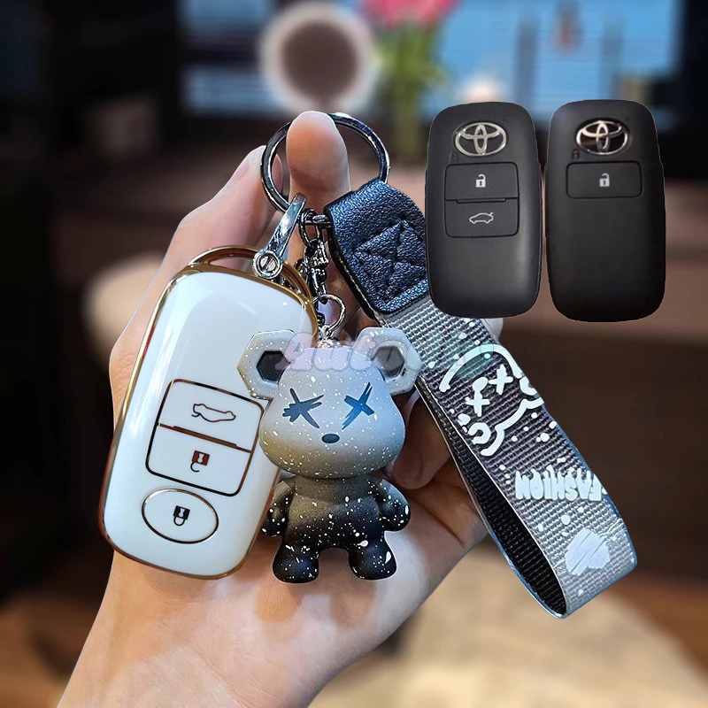 ใหม่ เคสกุญแจรีโมตรถยนต์ TPU สําหรับ Toyota Yaris Cross Yaris Ative 2022 2023 2024 Ativ Toyota Veloz 2022 Veloz 2021 Raize Avanza 2022