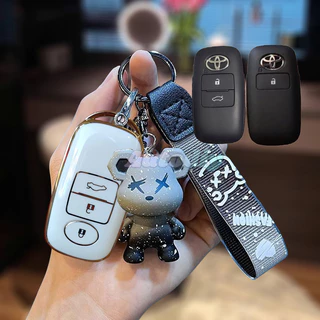 ใหม่ เคสกุญแจรีโมตรถยนต์ TPU สําหรับ Toyota Yaris Cross Yaris Ative 2022 2023 2024 Ativ Toyota Veloz 2022 Veloz 2021 Raize Avanza 2022