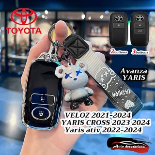 เคสกุญแจรถโตโยต้ายาริส ปลอกกุญแจรถกันน้ํา เหมาะสําหรับ yaris CROSS yaris ativ VELOZ ปลอกกุญแจ