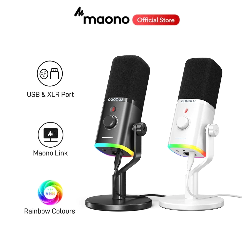 Maono PD100X RGB ไมโครโฟนไดนามิก USB/XLR