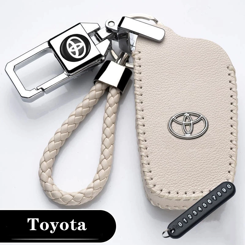 ครอบคลุมกุญแจรถโตโยต้า โซ่กุญแจรถโตโยต้า Toyota Yaris Yaris Cross Camry Corolla Vios Wigo Hiace Agya Fortuner Raize Veloz RAV4 Avanza Innova Hilux Alphard Land Cruiser พวงกุญแจรถยนต์ ของแต่งรถยนต์