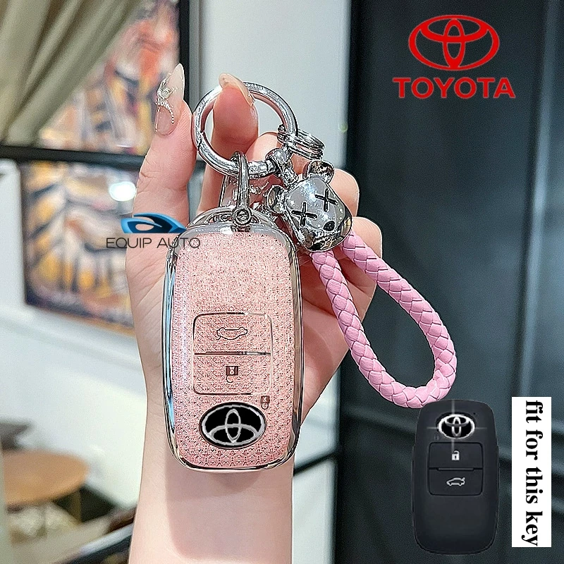 เคสกุญแจ Toyota Yaris/Raize/Avanza Toyota Yaris ativ/Vios/YARIS CROSS ฝาครอบกุญแจ Toyota Car Remote Key Case