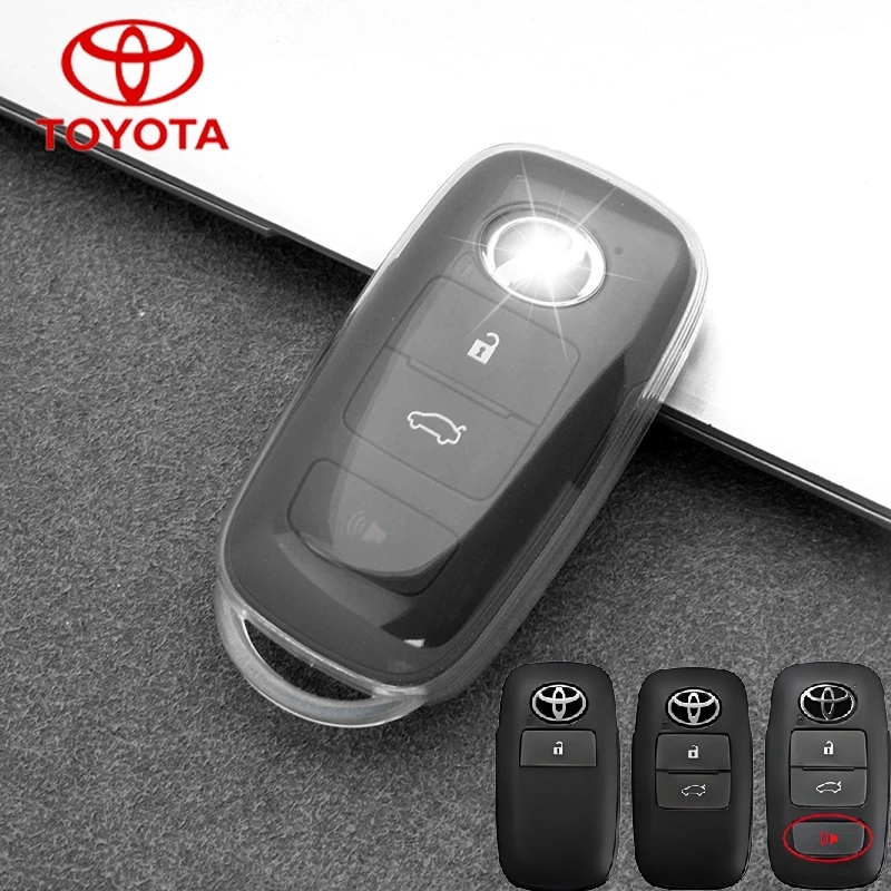 เคสกุญแจรถโตโยต้า ฝาครอบกุญแจ Toyota เข้ากันได้กับ Toyota YARIS/raize/avanza/yaris ativ/YARIS CROSS/yaris corss premium/VELOZ Remote Key Case