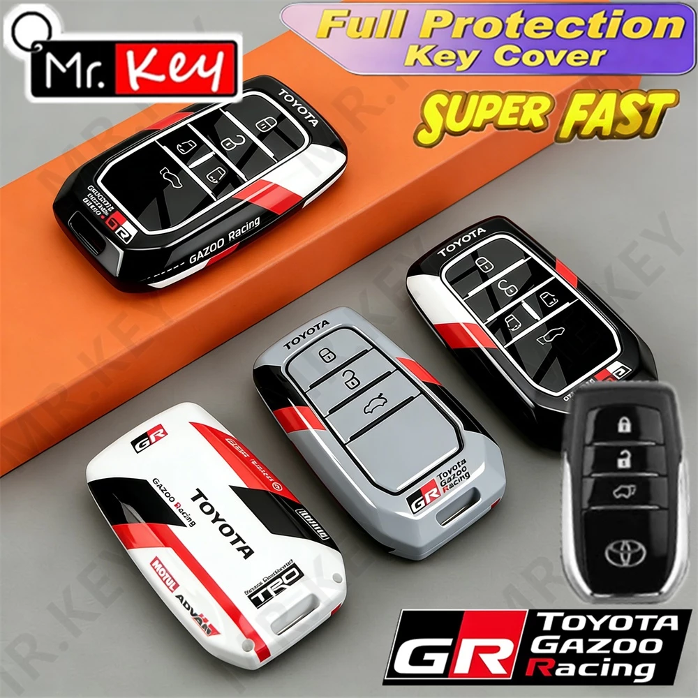[Mr.Key]TOYOTA GR Sprot ฝาครอบกุญแจสําหรับ Corolla Cross Yaris Cross Prius Hilux Land Cruiser Noah Case