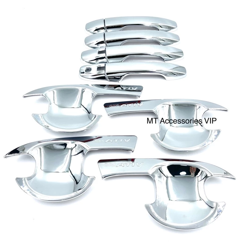 Yaris Ativ ยาริสเอทีฟ ปี2023-2025 เบ้ากันรอย ครอบมือจับ สีโครเมียม #ativ #yarisativ