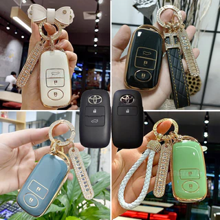 Toyota Yaris Ative Yaris Cross Toyota New Yaris Ativ Sports เคสกุญแจรถยนต์ เคสกุญแจรีโมทรถยนต์ TPU โครเมี่ยม สําหรับ Toyota Raize Avanza New Veloz Toyota Yaris เคสกุญแจรีโมท Toyota Raize ATIVA ATIV for（2 3 4 ปุ่ม）