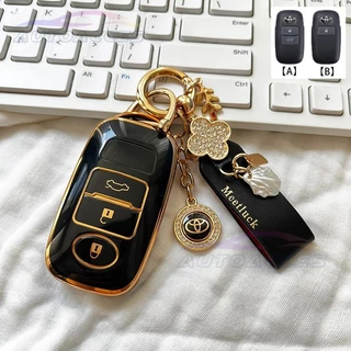 Tpu ฝาครอบกุญแจรถสําหรับ Toyota Yaris Ativ กล่องกุญแจรถ Toyota Yaris Cross Yaris Atv 2022 2023 ผู้ถือกุญแจรีโมท Key Fob กรณี