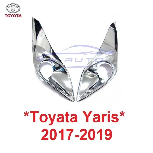 ครอบสปอร์ตไลท์ Toyota Yaris Ativ 2017 - 2019 ครอบไฟตัดหมอก ชุบโครเมี่ยม ยาริส เอทีฟ สปอตไลท์ ครอบไฟ ของแต่งยาริส