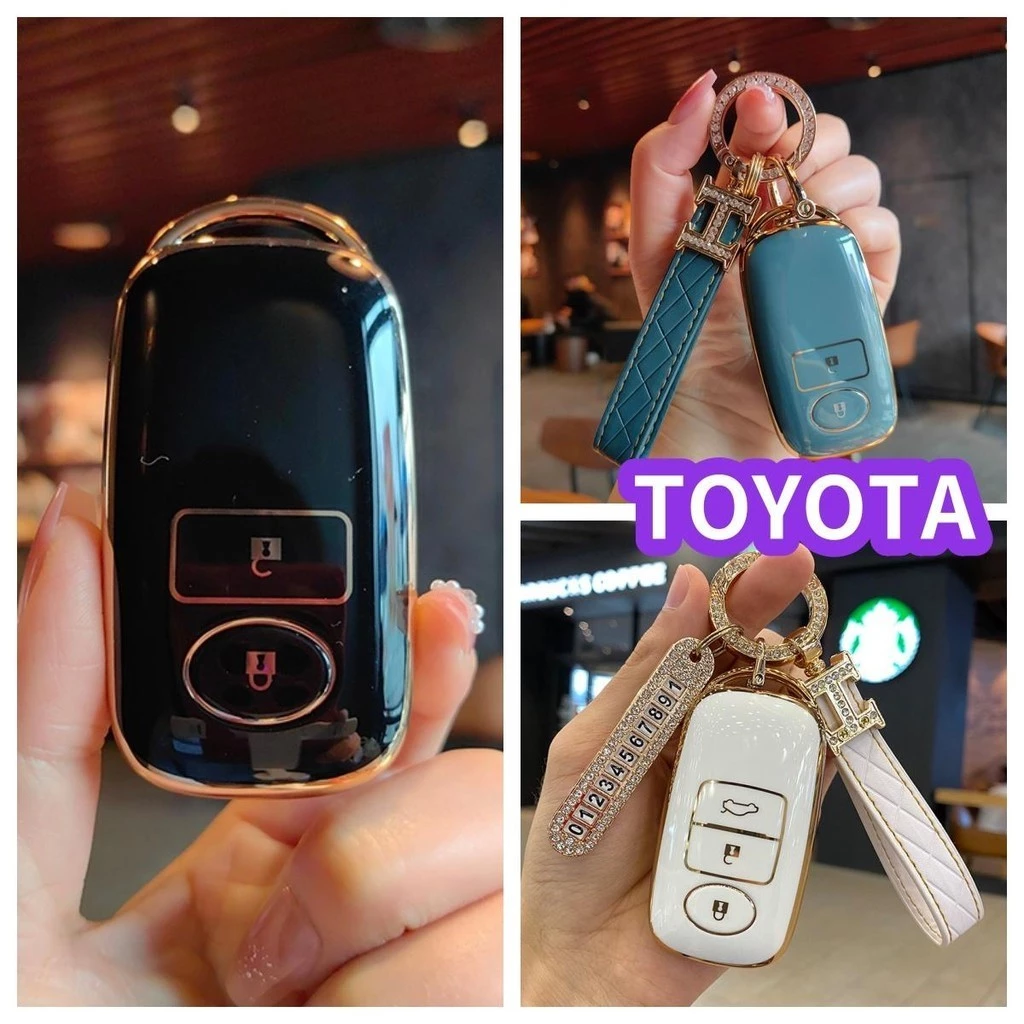 ( พร ้ อม ) StockFor Toyota Yaris Cross 2023 TPU Key Case Cover Key Holder Toyota Yaris Ativ Raize Veloz Avanza Rush Perodua Daihatsu กุญแจรถอุปกรณ ์ ตกแต ่ งภายใน