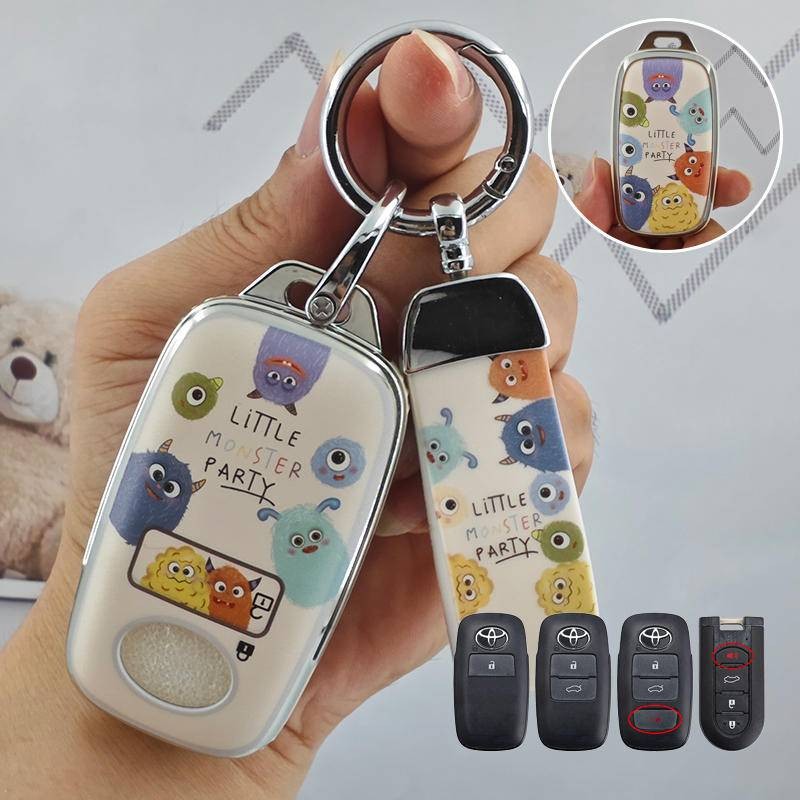 ฝาครอบกุญแจรถโตโยต้า Toyota Yaris ativ cross 2013 raize Vios 2023 veloz Yaris cross wigo TPU เคสกุญแจรถยนต์ เคสกุญแจรีโมทรถยนต์