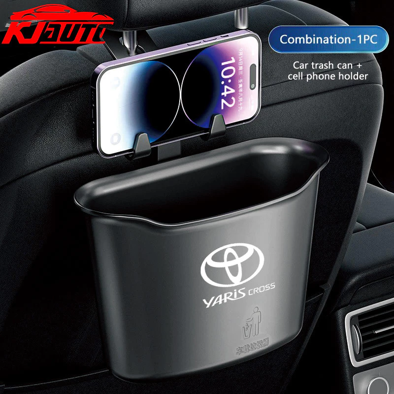 1/2pcs Toyota Yaris CROSS รถถังขยะกล่องที่นั่งกลับแขวน Rubbish Bin รถผู้ถือโทรศัพท์มือถือสําหรับ Yaris CROSS AC200 2022 2023 2024 GS HEV