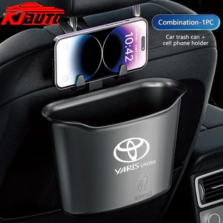 1/2pcs Toyota Yaris CROSS รถถังขยะกล่องที่นั่งกลับแขวน Rubbish Bin รถผู้ถือโทรศัพท์มือถือสําหรับ Yaris CROSS AC200 2022 2023 2024 GS HEV