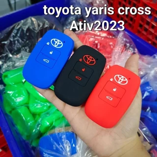 ปลอกกุญแจรถ ซิลิโคนกุญแจรถยนต์ ปลอกกุญแจ สำหรับ Yaris cross 2023 Toyota Yaris Ativ 2023 New Yaris 2022