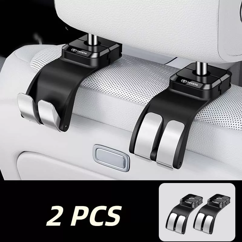 Toyota Car Double Hook Universal สําหรับ Toyota Vios 2023-2025 Yaris Cross Yaris Ativ Vios Yaris Wigo G Rush Raize Veloz Hilux Rogue Altis Camry Harrier Corolla Hook แขวนผู้ถือ