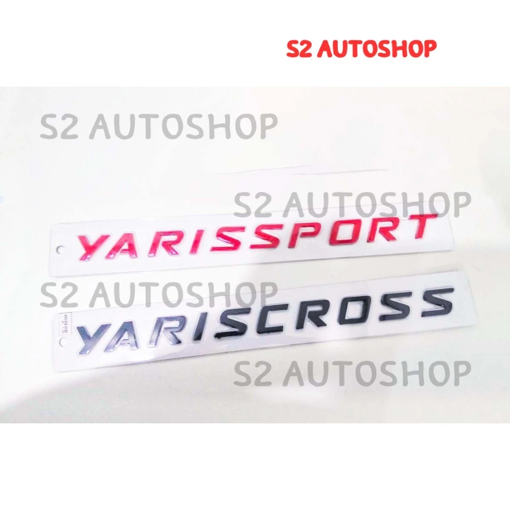 Yairs cross ของแต่งรถ โลโก้ติดฝากระโปรงหน้ารถ  สำหรับรุ่นยาริสครอส ติดตั้งง่าย  [ R ]