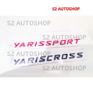 Yairs cross ของแต่งรถ โลโก้ติดฝากระโปรงหน้ารถ  สำหรับรุ่นยาริสครอส ติดตั้งง่าย  [ R ]