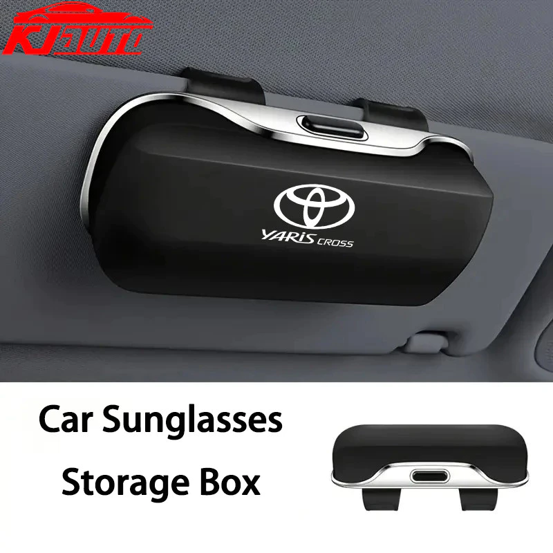 Toyota Yaris CrossรถSun Visorผู้ถือแว่นตากันแดดกดสวิทช์แว่นตากล่องเก็บซับนุ่มScratchสําหรับYaris Cross AC200 2022 2023 2024GVS HEVภายใน