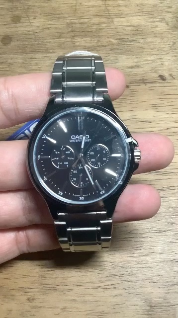 reviewร้านแนะนำนาฬิกา Casio รุ่น รุ่น MTP V300D 1A นาฬิกาข้อมือผู้ชาย สายแสตนเลส หน้าปัดสีดำ ของแท้ 100 รับประกัน สินค้า 1 ปี comment 0