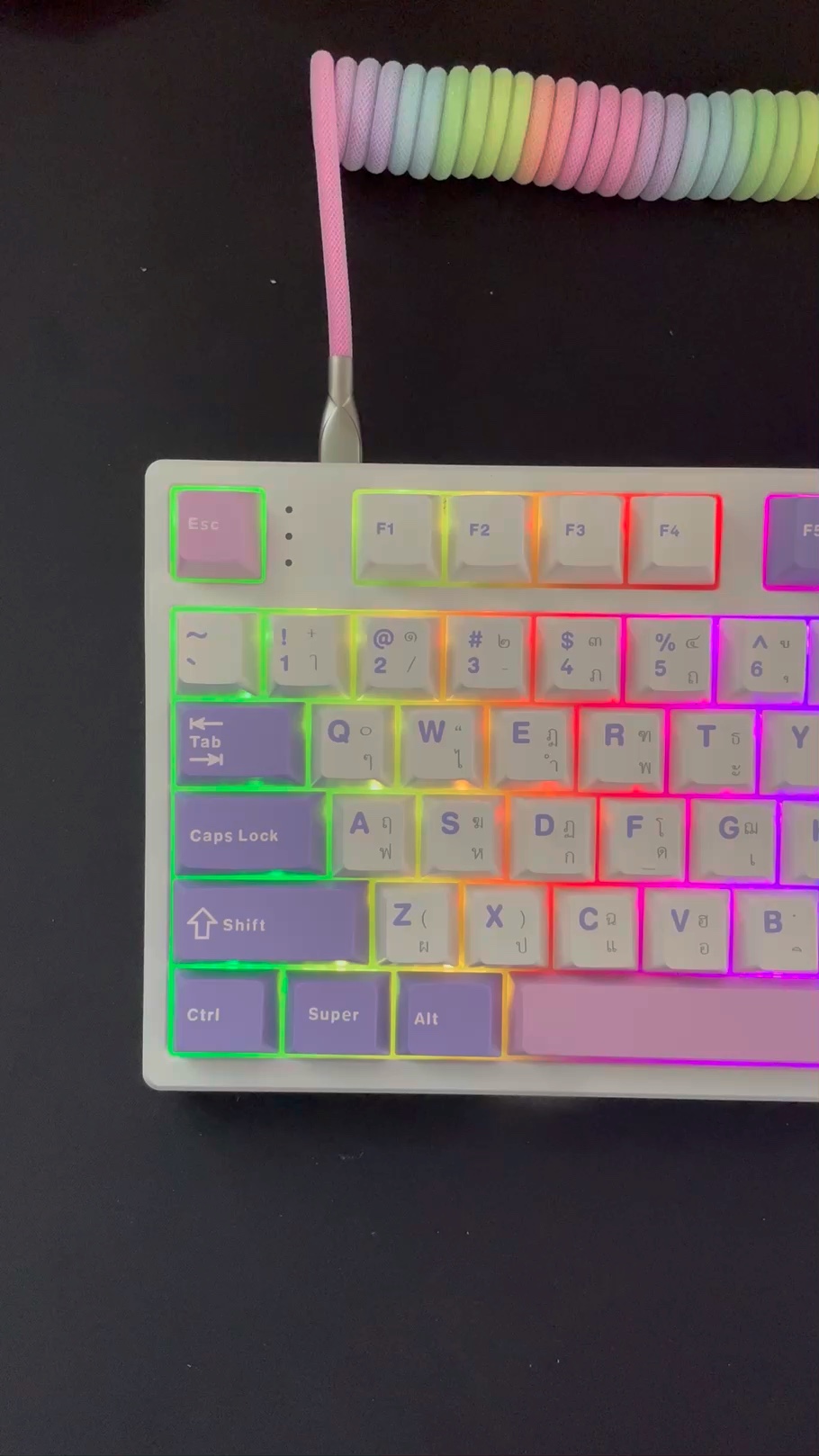reviewร้านแนะนำHello Ganss HS75T Hotswap RGB Bluetooth Keyboard Thai Hotswap คีย์บอร์ดไร้สาย Mechanical Keyboard helloganss comment 0