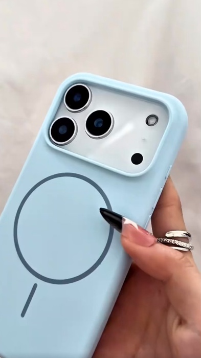 ￼ส่งจากไทย สำหรับ ไอโฟน i17 17air 17promax เคสกำมะหยี่ ชาร์จได้ สีพื้น งานกล่อง เคสนิ่ม ซิลิโคน