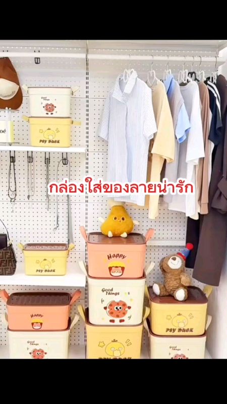 กล่องเก็บของลายการ์ตูน #กล่องเก็บของ #กล่องใส่ของ
