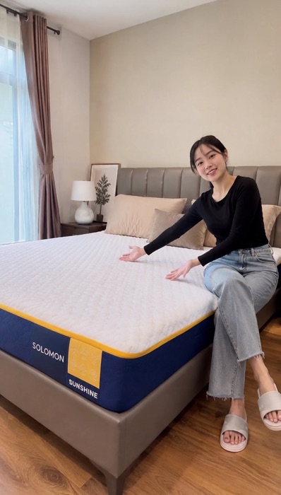 #nệmcáosu #nệmcáosutựnhiên #SolomonMattress #SolomonSunshine #nệm6feet #nệmvếmmềm #nệmchosứckhỏe #phòngngủ #đồdùngtrongnhà
