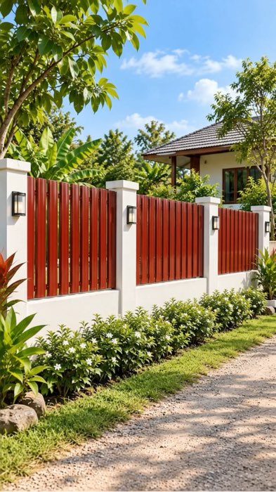 Rào lưới tấm kim loại dài 50-100 cm, 8 màu Special, รั้วสรรไท, รั้วอลูซิงค์, rào thép tấm, rào đã hoàn thiện sẵn sàng lắp đặt, rộng 10 cm