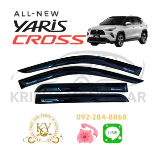 กันสาด/คิ้วกันสาด โตโยต้า ออนิว ยาริส ครอส 2023 สีดำ TOYOTA ALL NEW YARIS CROSS 2023 BLACK