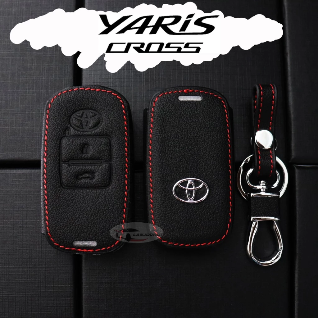 TOYOTA YARIS CROSS ยาริส ครอส เอชอีวี 2023 ซองกุญแจ พวงกุญแจ ซองหนัง สีดำ