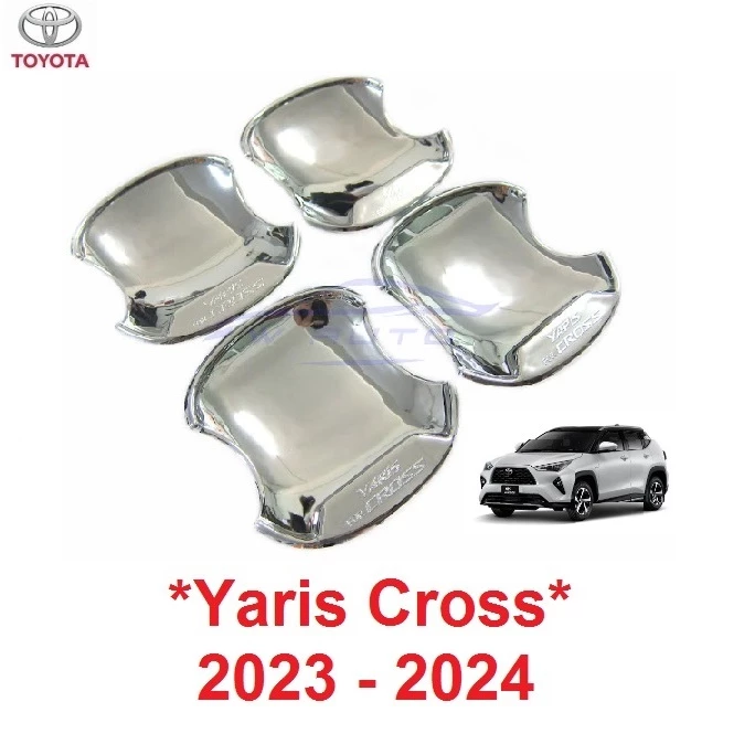 เบ้า ประตู ถาดรอง มือเปิด โตโยต้า ยาริส ครอส  2023 2024 2025 Toyota Yaris Cross เบ้ารอง เบ้าหลุม สีชุบโครเมี่ยม
