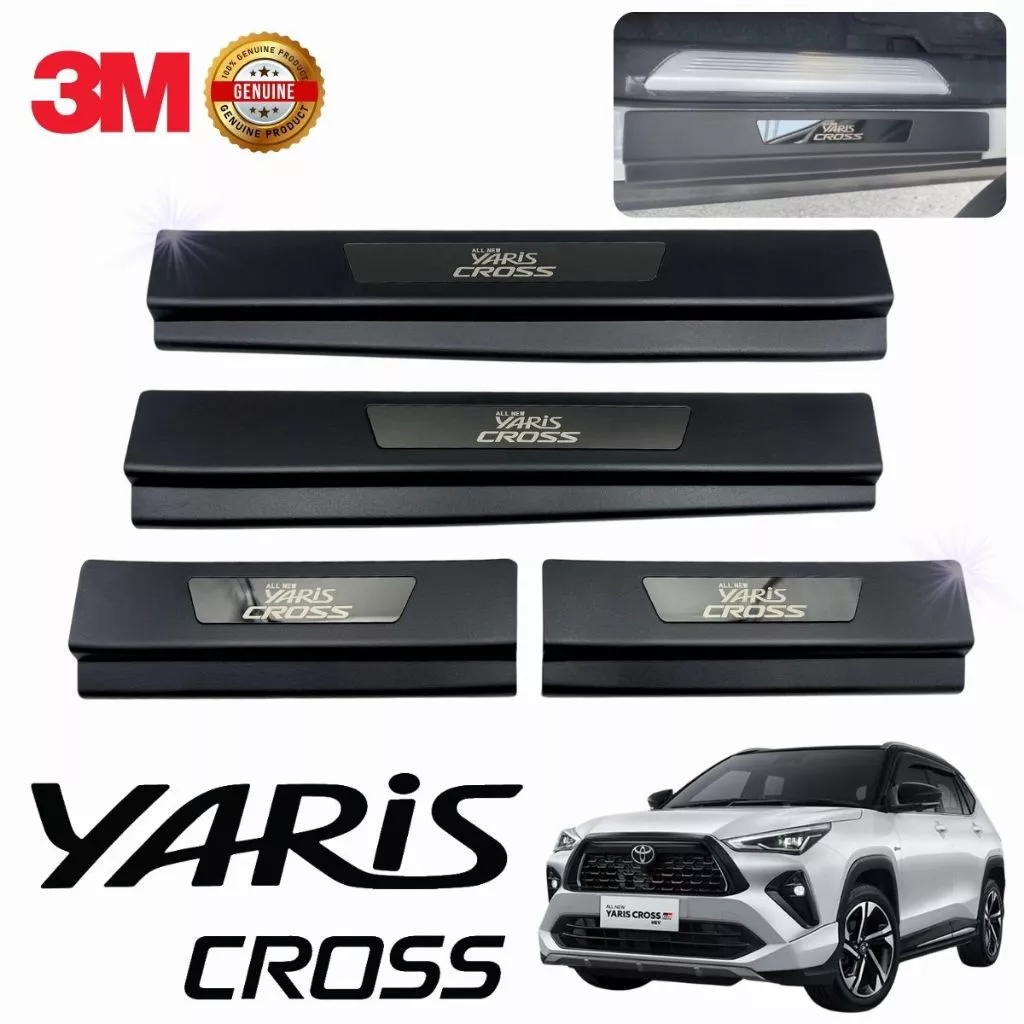 กันรอยบันได ชายบันได สคัพเพลท Yaris Cross 2024-2025 ยาริสครอส ชุปดำ สแตนเลส
