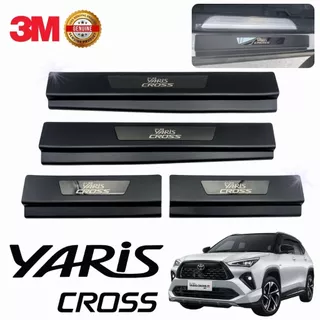 กันรอยบันได ชายบันได สคัพเพลท Yaris Cross 2024-2025 ยาริสครอส ชุปดำ สแตนเลส
