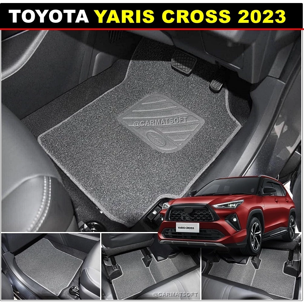 พรมดักฝุ่นไวนิล TOYOTA YARIS CROSS 2023 พรมดักฝุ่นในรถ ยาริสครอส เข้ารูป (พร้อมส่ง)
