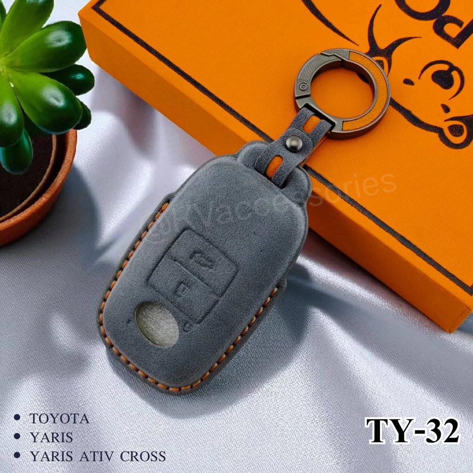 ซองกุญแจ ซองหนังกลับ Alcantara แท้ อาคันทารา สำหรับ NEW TOYOTA YARIS CROSS HEV 2023 2024 2025 โตโยต้า ยาริส ครอส