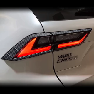 กรอบไฟท้าย ครอบไฟท้าย โตโยต้ายาริสครอส Toyota Yaris Cross ดำเงา