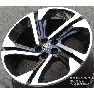 ล้อแม็กป้ายแดง Toyota YarisCross 5รู100 ดำหน้าเงา กว้าง6.5 ขอบ17นิ้ว (ราคา 1 วง)
