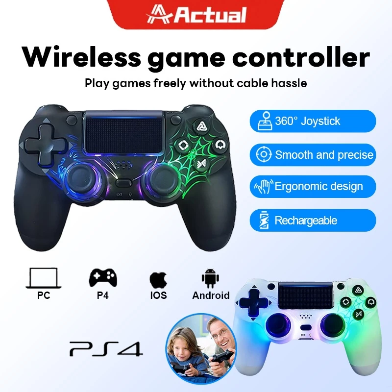 Actual RGB จอยเกม คอนโทรลเลอร์ไร้สายบลูทูธ