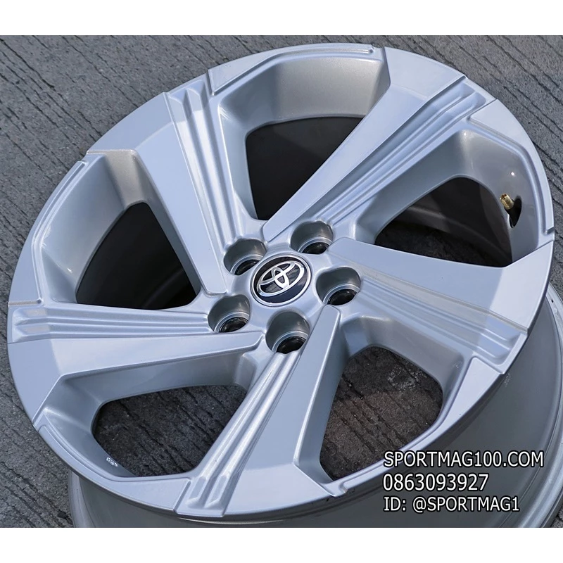 ล้อแม็กป้ายแดง Toyota YarisCross 5รู100 ซิลเวอร์ 6.5-17นิ้ว (ราคา1วง)