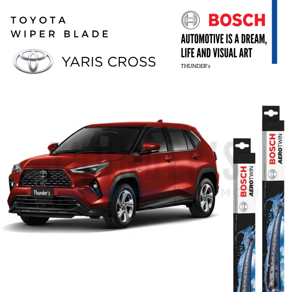 BOSCH Wiper blade ใบปัดน้ำฝน โตโยต้า Toyota Yaris Cross AC200 ยาริส ครอส ไร้โครง 16/24