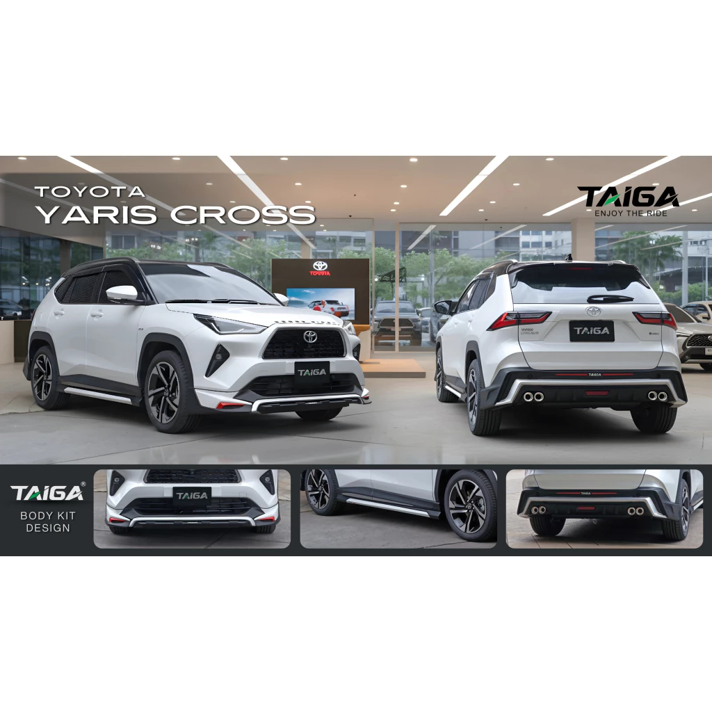 TAIGA Bodykit ชุดแต่งรถยนต์ สเกิร์ต-สปอยเลอร์ ชุดแต่งยาริสครอส Toyota Yaris Cross 2023-2026