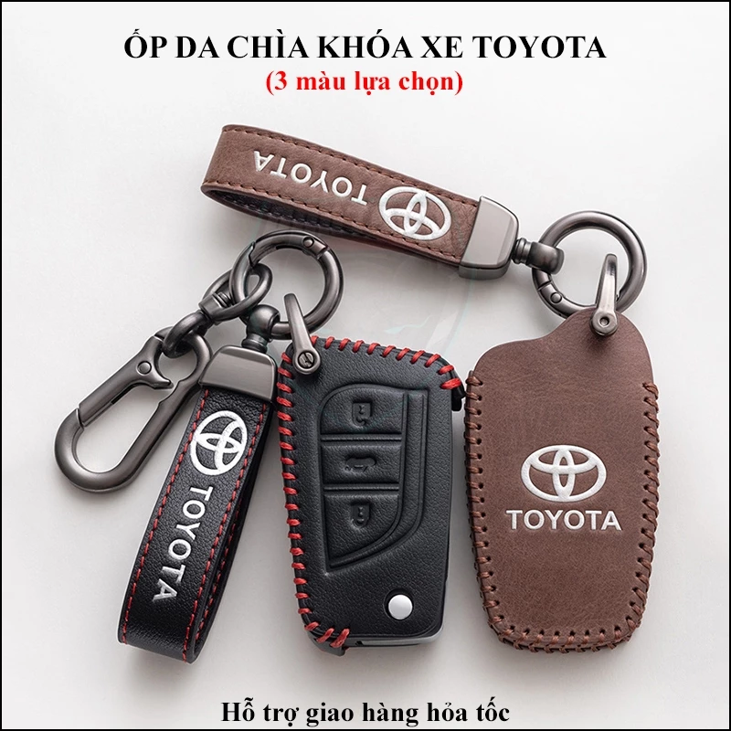 ปลอกกุญแจหนังสําหรับ Toyota Innova Cross, Fortuner, Corolla Cross, Camry, Altis, Vios, Yaris Cross, Veloz, Avanza, Raize